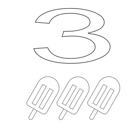 Free Number 3 Coloring Pages Download,for Toddlers,Adding 3 Numbers