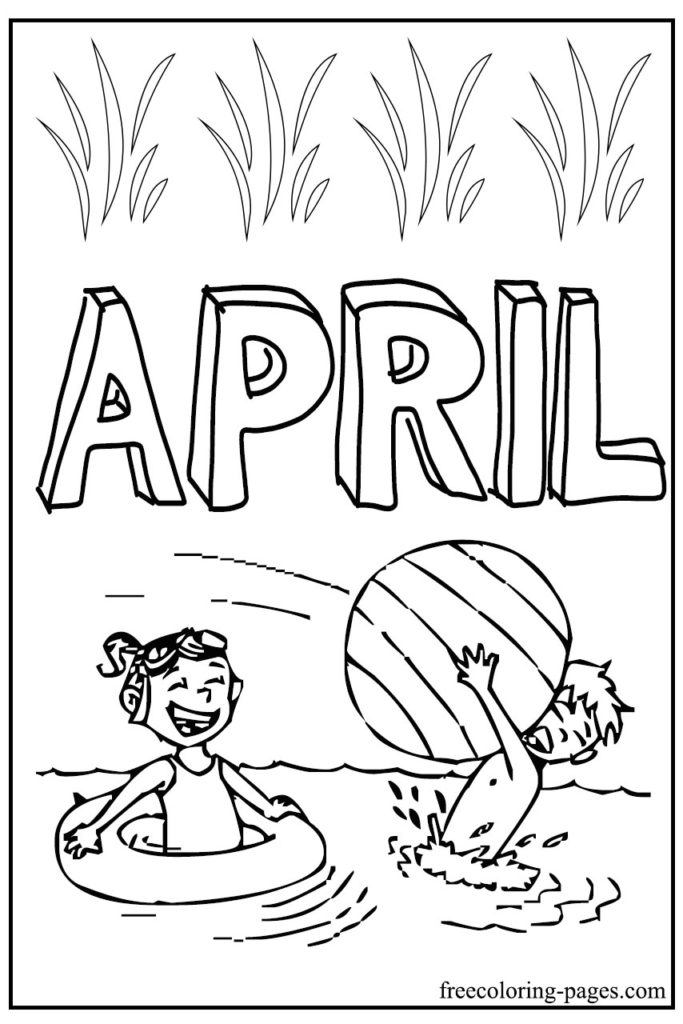 April Coloring Pages For kids