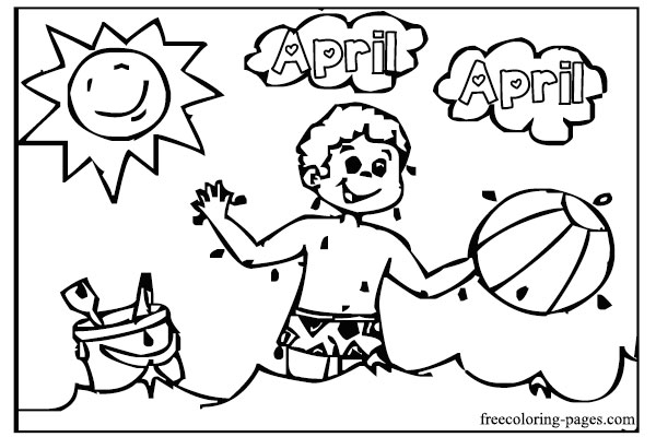 April Coloring Pages for toddlers