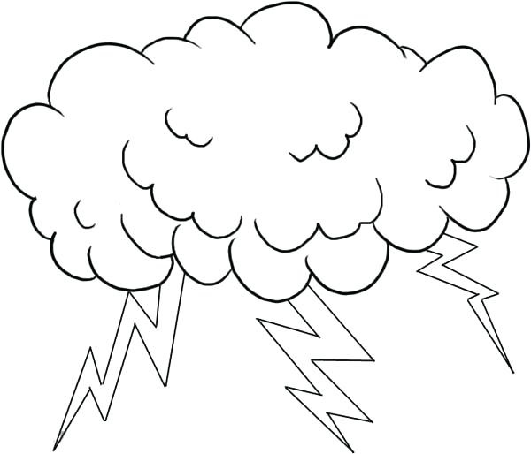 Cloud Coloring Page For Kids