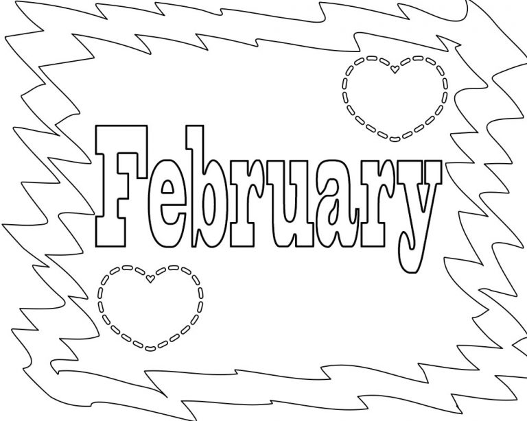 Free Printable February Coloring Pages – Free Coloring Pages for Kids