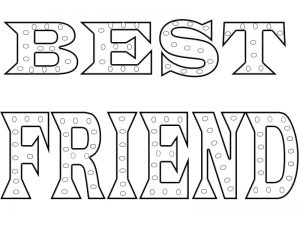 Free Printable Best Friend Coloring Pages