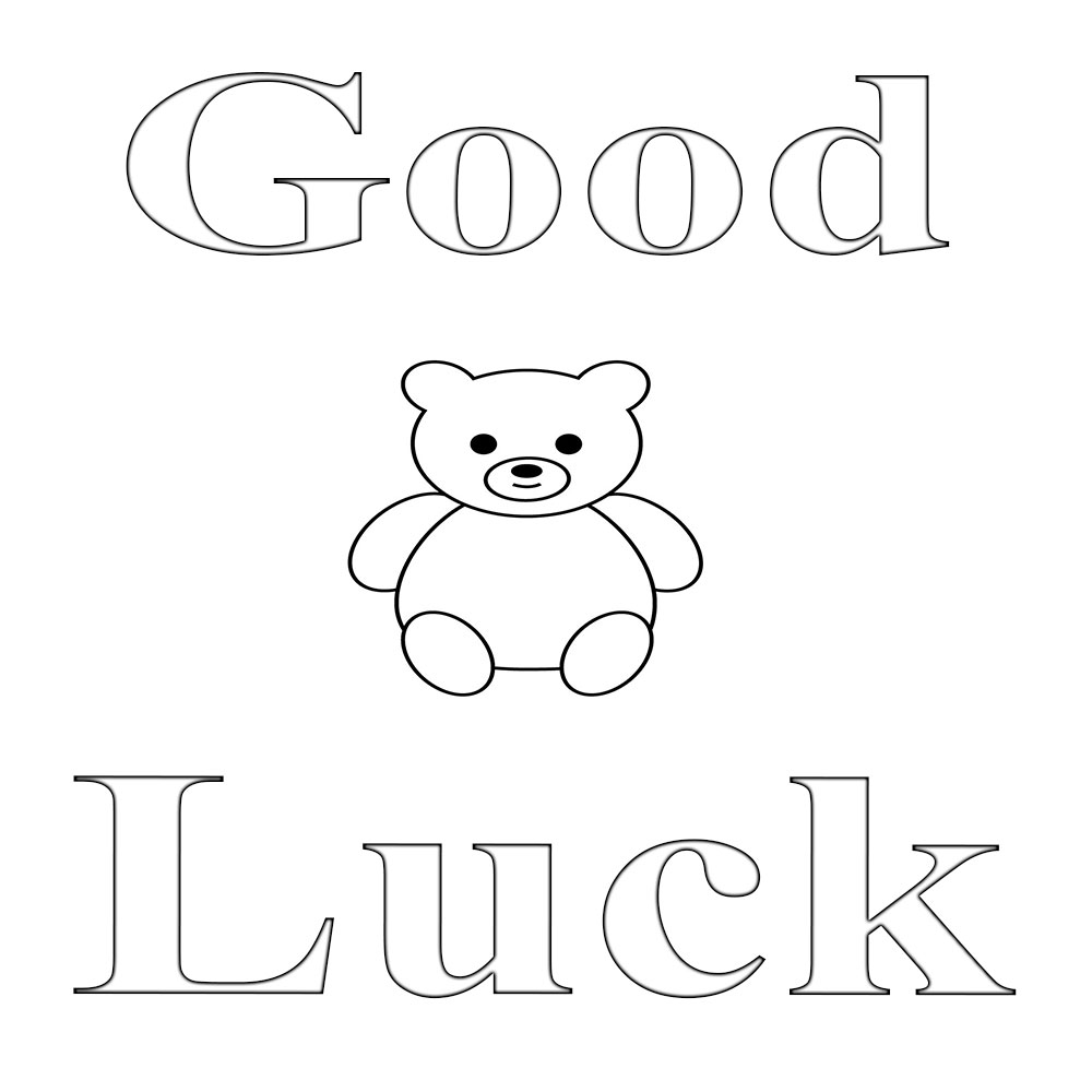 Good Luck Bear Coloring Pages