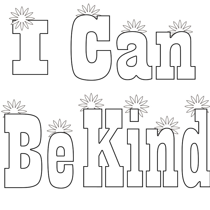 I Can Be Kind Coloring Page