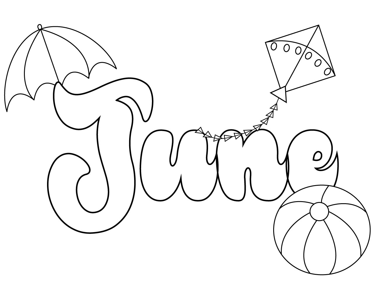 June Coloring Pages Free Printable