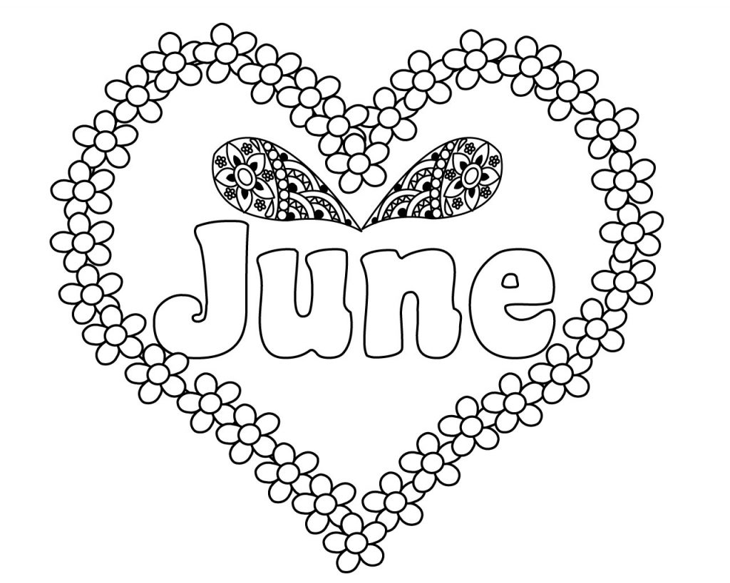 June Coloring Pages for Adults