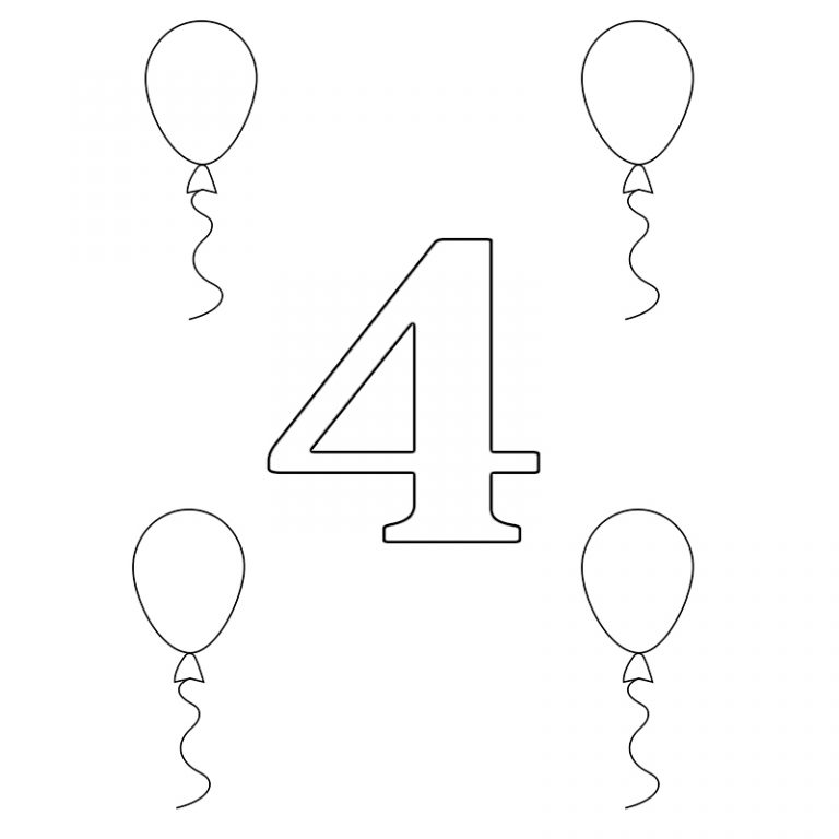 Number 4 Printable Coloring Pages Free Coloring Pages For Kids