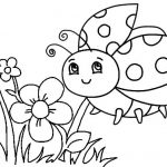 Picture of ladybug coloring page