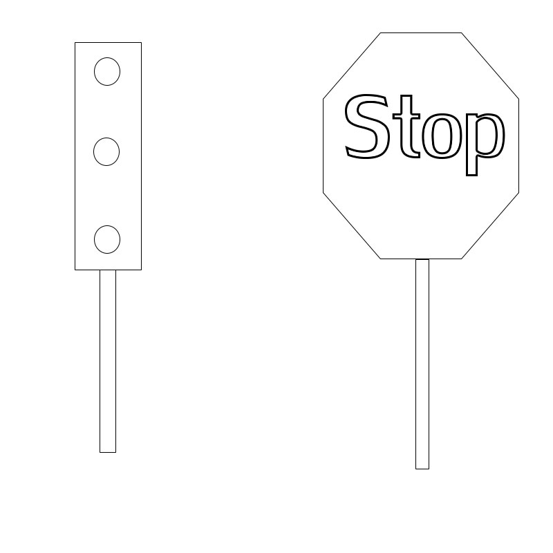 Printable Stop Light Coloring Pages