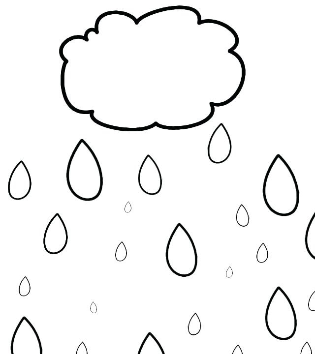 Raindrop Coloring Pages Free Printable