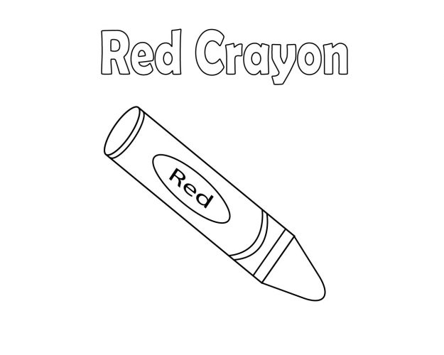 Interesting Crayon Coloring Pages Printable for Kids