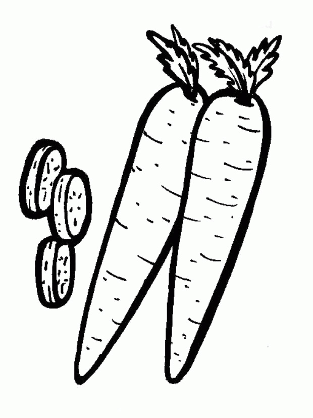 Carrot Coloring Pages Free Printable, for kids and preschooler