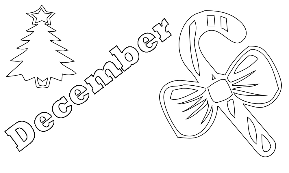 December Coloring Pages for Preschool