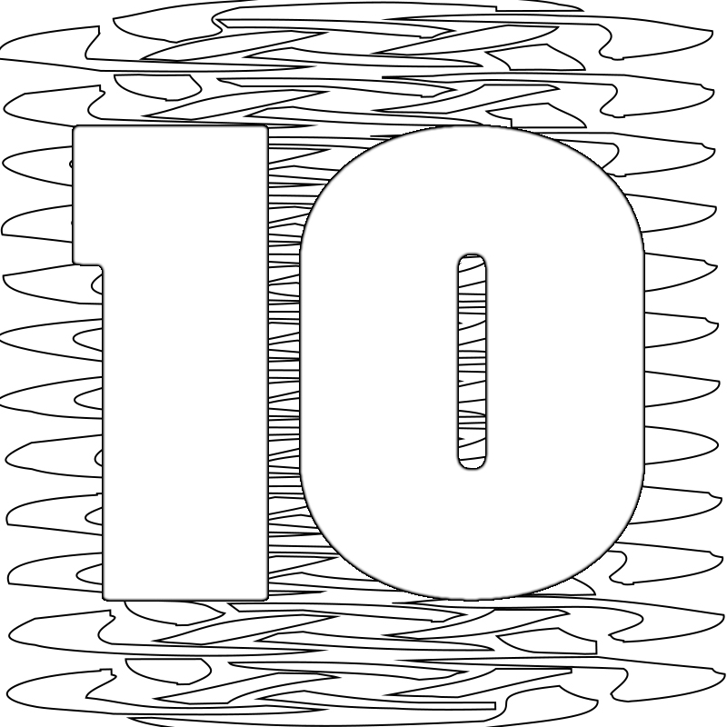 Free Number 10 Coloring Pages