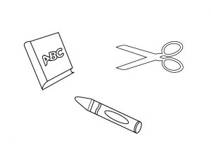 Free Printables School Supplies Coloring Pages