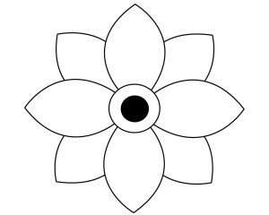 Free Simple Flower Coloring Pages