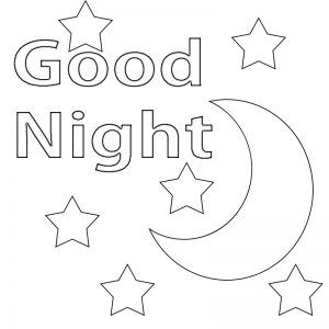 Good Night Coloring Pages Printable – Free Coloring Pages for Kids