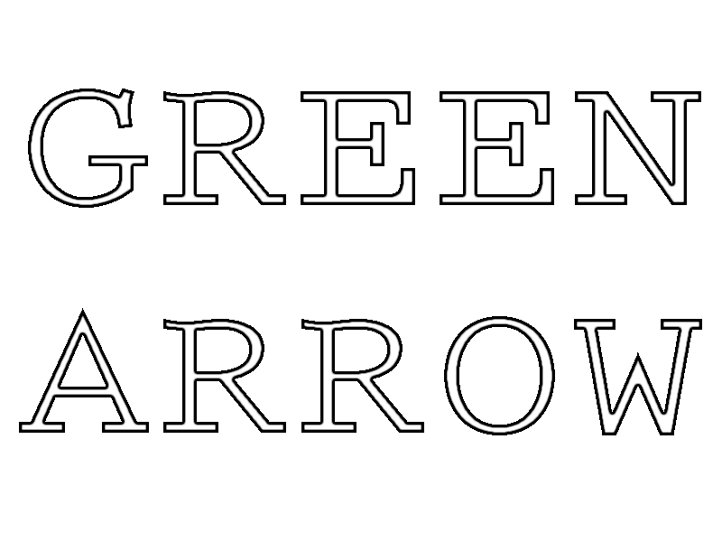 Green Arrow Coloring Page