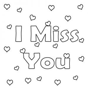 I miss you with heart