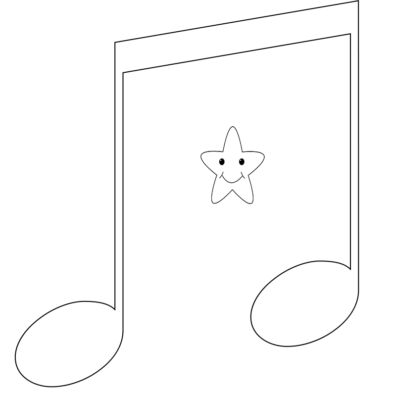 Music Notes Coloring Pages Preschoolers