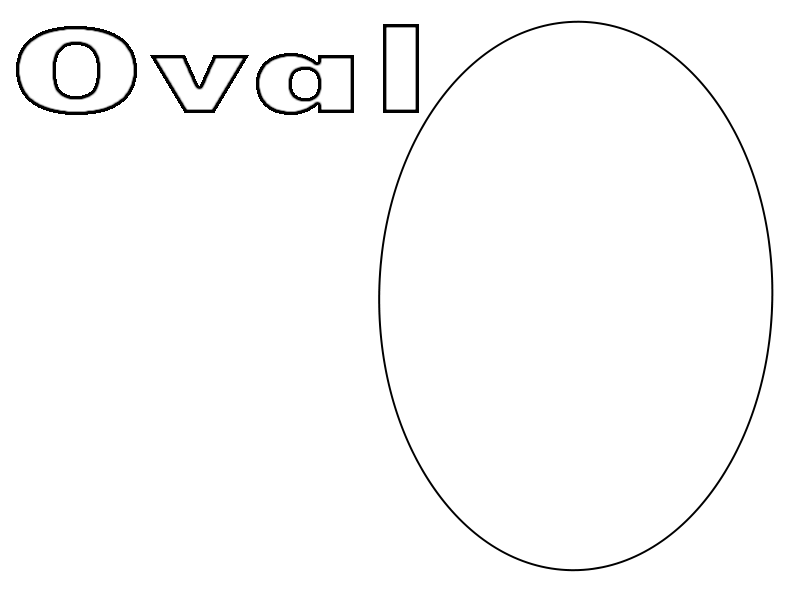 Oval Shape Coloring Pages