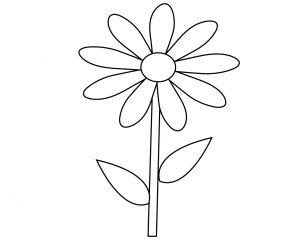 Printable Simple Flower Coloring Pages