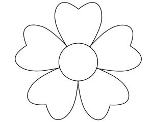 Simple Flower Coloring Pages For Preschooler