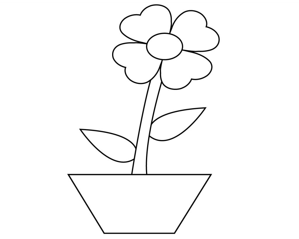 Simple Flower Printable Coloring Pages – Free Coloring Pages for Kids