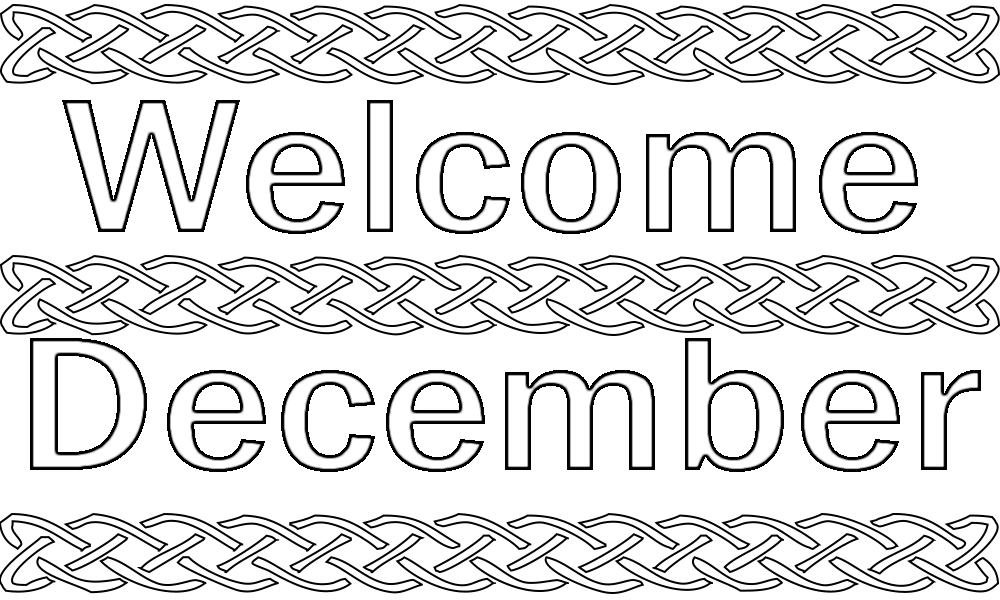 Welcome December Coloring Pages
