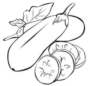 eggplant coloring pages free