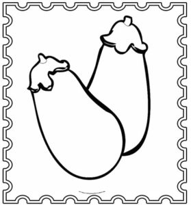 eggplant coloring pages two
