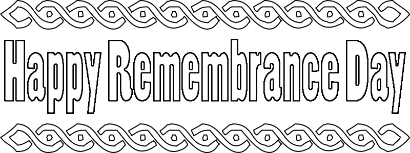Happy Remembrance Day Coloring Pages