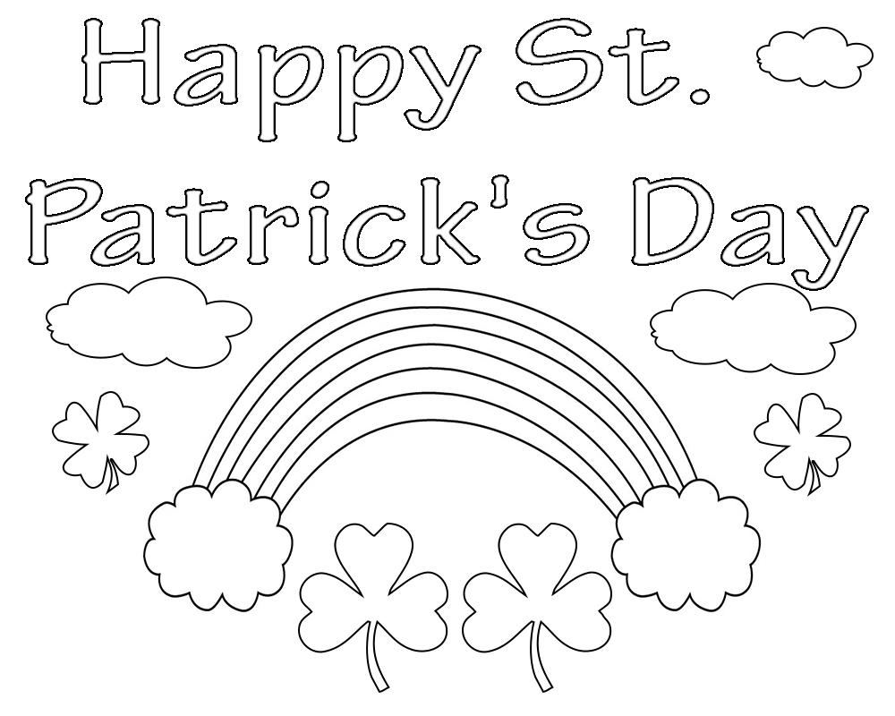 St.Patrick's Day Coloring Pages Preschoolers
