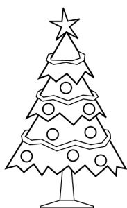 Christmas Tree Coloring Pages for Toddlers