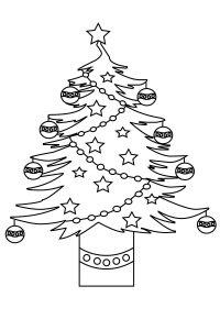 Christmas Tree Colouring Pages To Print