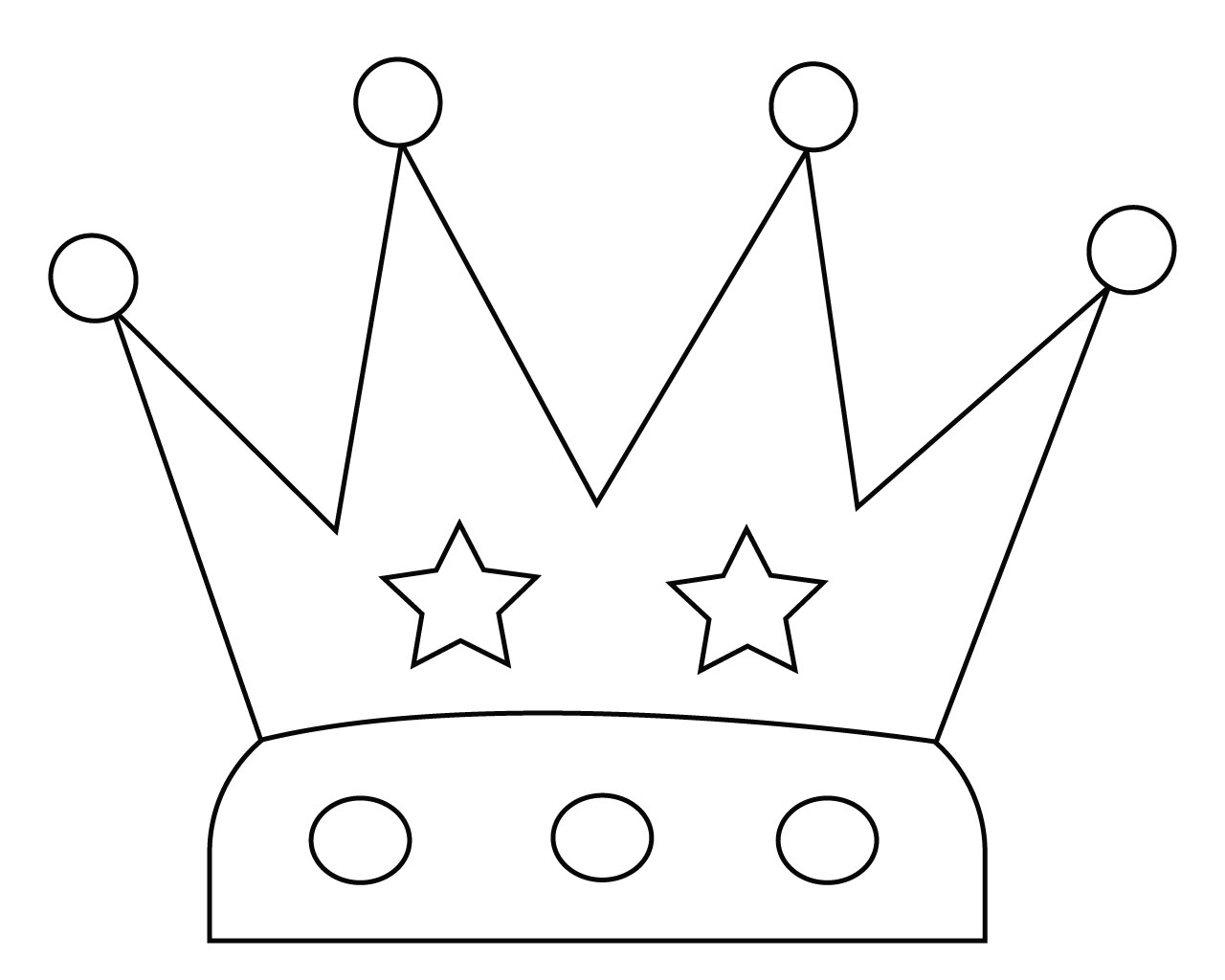 Crown Coloring Pages To Print Simple and Easy Pictures
