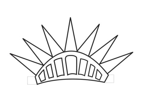 Crown Coloring Page To Print, Simple and Easy Pictures – Free Coloring