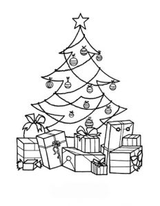 Cute Christmas Tree Coloring Pages