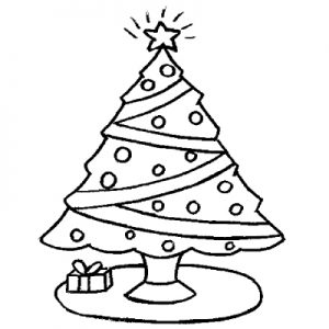 Decorated Christmas Tree Coloring Pages