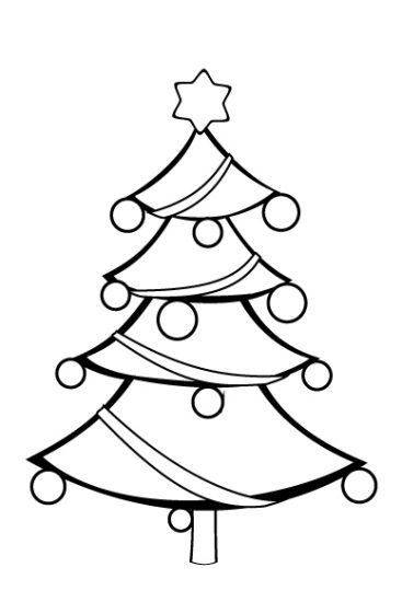 Easy Christmas Tree Coloring Pages – Free Coloring Pages for Kids