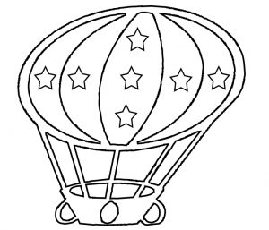 Hot Air Balloon Coloring Page Printable