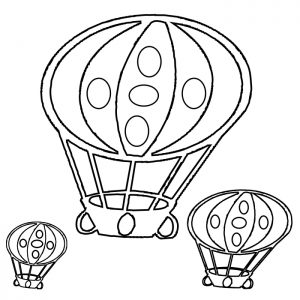 Hot Air Balloon Coloring Pages to Print