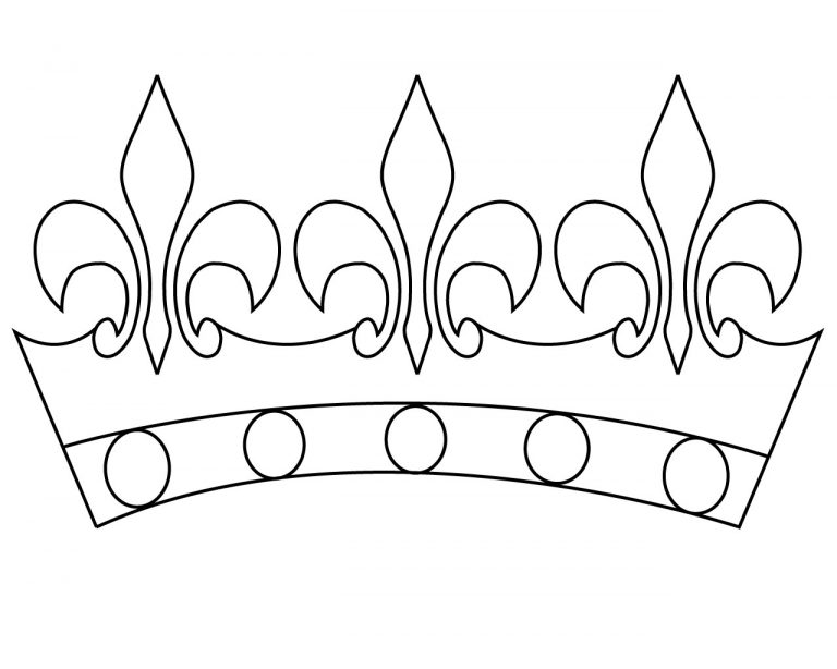 Crown Coloring Page To Print Simple and Easy Pictures Free Coloring