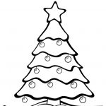 Simple Christmas Tree Coloring Pages