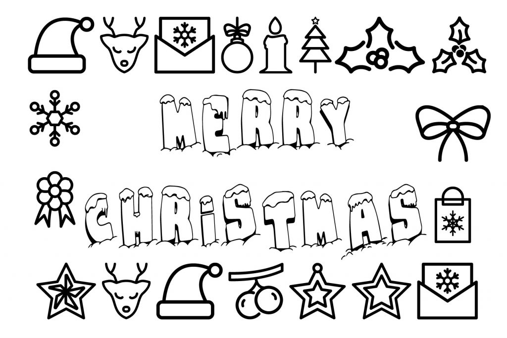 Christmas colouring pages free