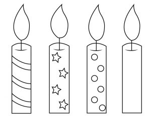 Birthday Candle Coloring Page