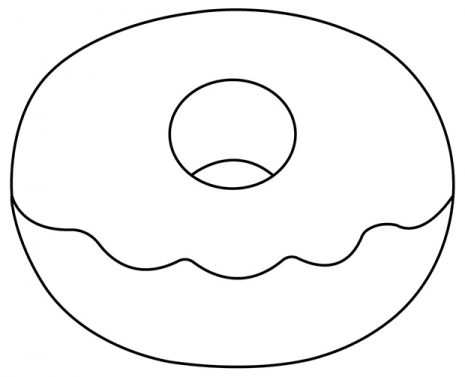 Donut Coloring Page To Print, Printable, Doughnut