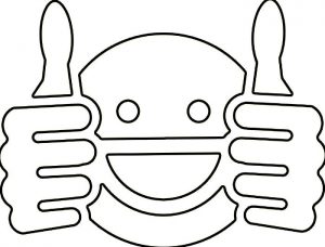 Emoji Coloring pages Thumbs Up