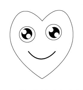 Heart Emoji Coloring pages Printable
