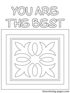 Motivational Quotes coloring pages you are the best